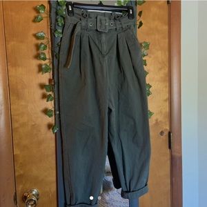 ARMY GREEN PAPERBAG PANTS